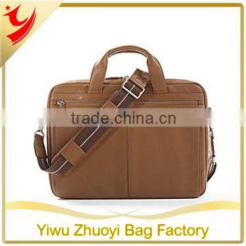 13" Stylish Functional PU Leather Laptop Bag with Adjustable Strap