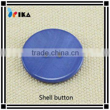 blue 2 hole rivershell button