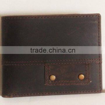 Distressed Crazy Horse Leather Wallet