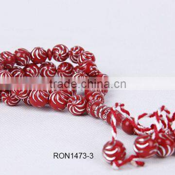 Promotional 33pcs Red Resin Muslim Cheap Arab Prayer Beads photo-5