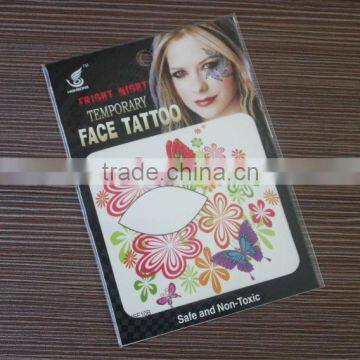 2016 hot slae eco-friendly high quality fashion designer face sticker tattoo