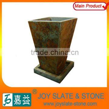 Eco-friendly rusty slate garden flower pot