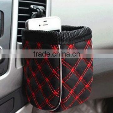 High quality Car air outlet storage bag / car pocket / auto air outlet hanging bag