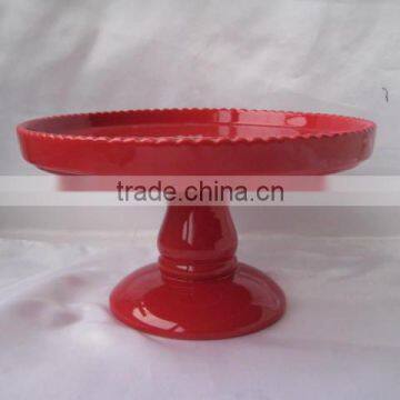 hot sale colored ceramic cake stand