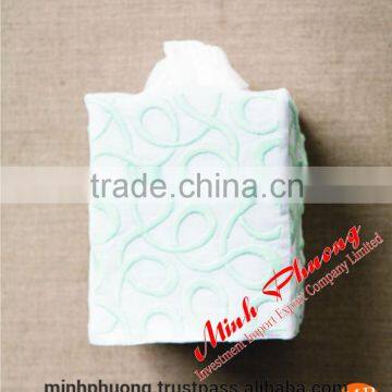 100% linen embroidery tisue box cover