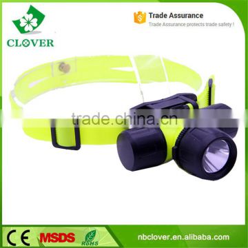 ABS material 3 modes most powerful 160Lumens 5W led waterproof headlamp for diving