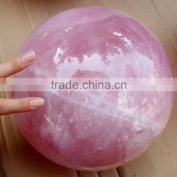 Big Polished Natural Rose Quartz Crytal Rock Ball