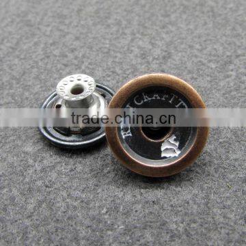 High Quality Custom Metal Buttons For Jeans