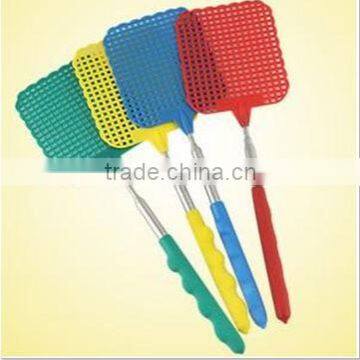 Colorful Adjustable Handy Stainless Steel Pole Plastic Flyswatter