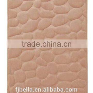 Luxury Memory Foam Plain Color Super Soft Stone Pebble Bathroom Floor Bath Mat -Beige