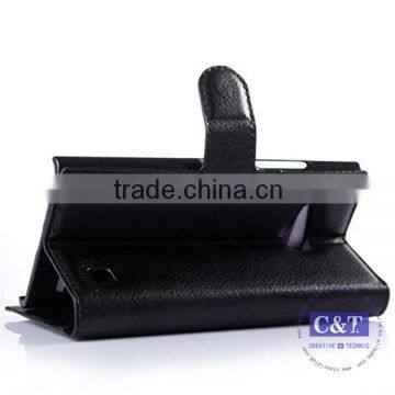 C&T Leather Wallet Stand Design Case Cover Credit Card Holder for Nokia Lumia 730 photo-3