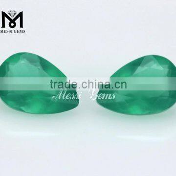 High Quality Pear 4x6 Green Glass Gems For Crafts