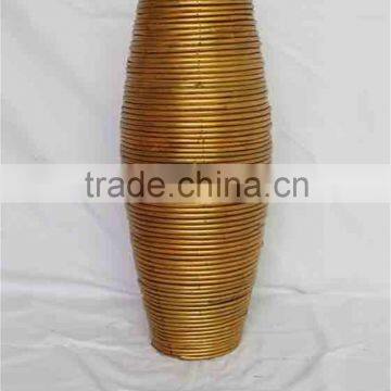 Best Quality Eco-friendly PE Rattan Handwoven Rattan Floor Vases photo-2