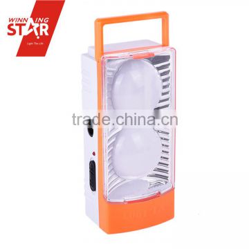 2 Bulb+1 LED Solar Rechargeable Emergency Light with Stretch Handing