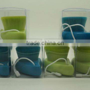 2013 Soft nylon green face cleansing brush