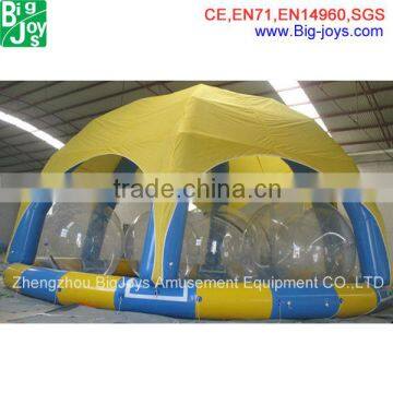 Cheap inflatable baby swimming pool with roof cover