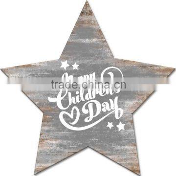 Wooden Wall Hanging Five Pointed Star Hooks