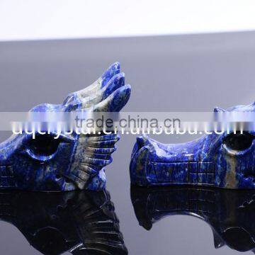 Donghai Natural Quartz Crystal Lapis Lazuli Dragon Head Shape photo-2