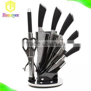 Nice Modern Design Best Quality 8pcs Stainless Steel Sharp Blade Soft Touch Handle Royal Kitchen Knife Set photo-4