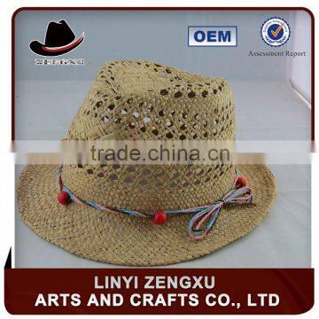Cheap Polyester Colorful Straw Fedora Hats photo-4