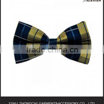 golden and navy fancy bow tie