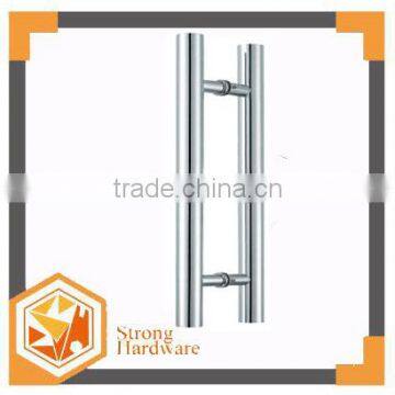H-type round/square Typical two-section sliding door handles,Sus201/304 durable Pull door lever Double sided main door handle
