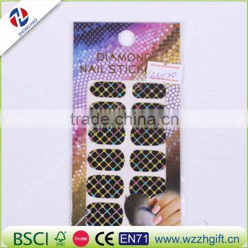 Brand New Bright Diamond Nail Sticker Full Cover Crystal 3D Nails Decals DIY Rhinestone Decorations Free Nail Tools