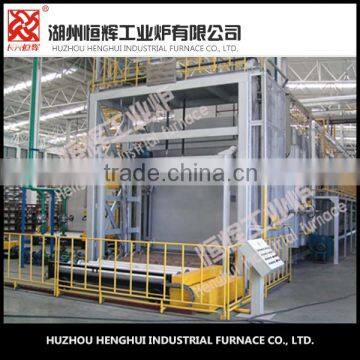 Natural gas heating quench furnace for aluminum alloy parts