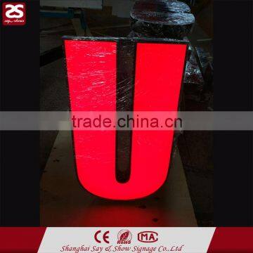 High Grade Baking Finish Illuminated 3D Letter Sign Galvanized Sheet LED Letters