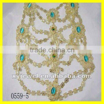 new design african fashion big jewelery with 24K gold plated wholesale