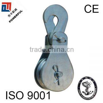 SWIVEL DOUBLE HOOK PULLEY BLOCK