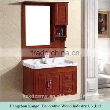 European Style Solid Wood Curved Bathroom Vanity