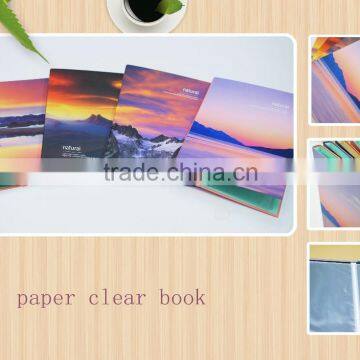 China zhejiang province nature paper cover transparent clear file