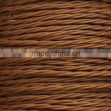 CE Cloth Covered Twisted Electrical wire Vintage Fabric Braided pendent lamp cord 2*0.75mm