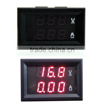 2016 Wholesale DC 100V 10A Voltmeter Ammeter Red LED Panel Amp Dual Digital Volt Meter Gauge DC4.5-30V