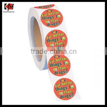 Low price OEM custom adhesive sticker stick on label