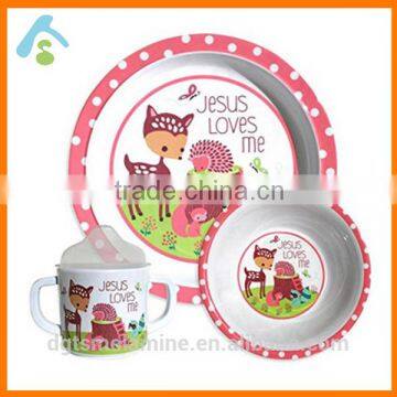 Kids Preferred Melamine Feeding Set ;kids Melamine Dinnerware Set