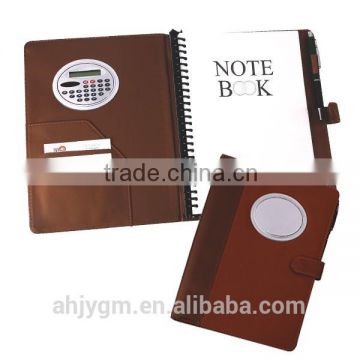 Good Quality 27.2x20.6cm With Pocket & Calculator Leather Agenda/Notebook.