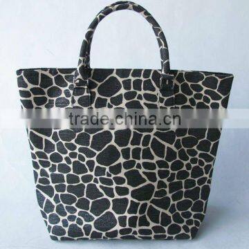 Hot leopard tote canvas tote bags lady handbag