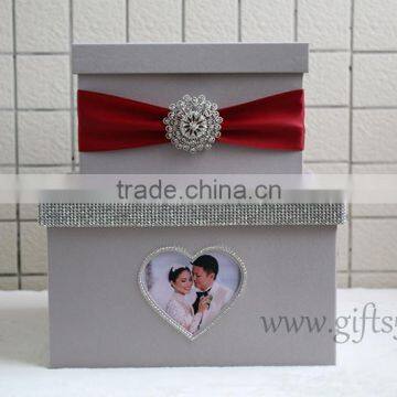 Luxury wedding card boxes with photo frame for best wedding gifts