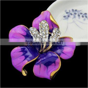 Fashion cheap wholesale enamel flower brooch