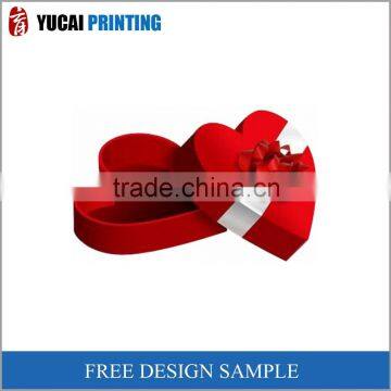 Red Heart-shaped paper gift box