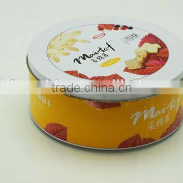 custom round tin cookies container from china