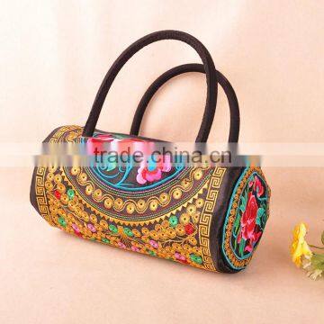 Hot Selling Cotton Fabric Ethnic Embroidery Tribal Handbag for Women photo-3