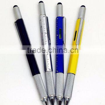 Multi-function Tool Ballpoint Pen Screwdriver Ruler Spirit Level With a Top and Scale Metal PenTouch Screen for Ipad Iphone photo-2