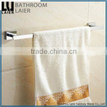 Simple Western Unique Design Zinc Alloy Chrome Finishing Bathroom Sanitary Items Wall Mounted Single Towel Bar