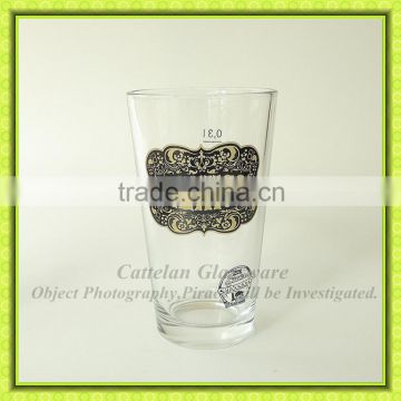 China glassware factory High Quality Stocked water drinking glass,16oz pint glass,FDA/CA65 pass