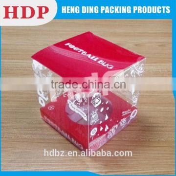 clear plastic ball packaging box with printed logo