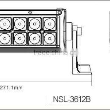 High Quality 36 watt 7 inch LED light bar 12v offroad auto 36w led working light for car