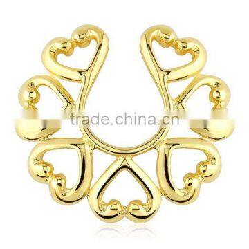 Stainless steel nipple piercing jewelry non piercing nipple ring